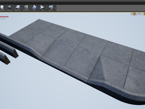 sidewalk set 1 modular low poly color options 3D 模型