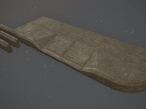 sidewalk set 2 modular low poly color options Modelo 3D