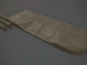 फुटपाथ सेट 2 मॉड्यूलर लो पॉली रंग विकल्प 3D मॉडल