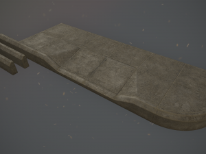 sidewalk set 2 modular low poly color options Modelo 3D