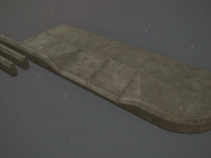 फुटपाथ सेट 2 मॉड्यूलर लो पॉली रंग विकल्प 3D मॉडल