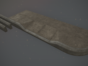 sidewalk set 2 modular low poly color options Modelo 3D