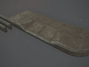 फुटपाथ सेट 2 मॉड्यूलर लो पॉली रंग विकल्प 3D मॉडल