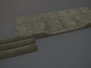 फुटपाथ सेट 2 मॉड्यूलर लो पॉली रंग विकल्प 3D मॉडल