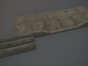 फुटपाथ सेट 2 मॉड्यूलर लो पॉली रंग विकल्प 3D मॉडल