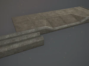 फुटपाथ सेट 2 मॉड्यूलर लो पॉली रंग विकल्प 3D मॉडल