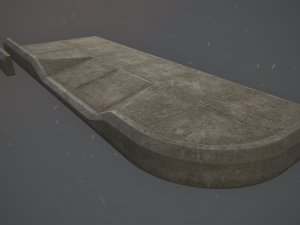 sidewalk set 2 modular low poly color options Modelo 3D