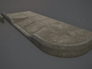 फुटपाथ सेट 2 मॉड्यूलर लो पॉली रंग विकल्प 3D मॉडल