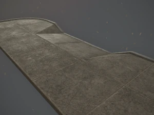 फुटपाथ सेट 2 मॉड्यूलर लो पॉली रंग विकल्प 3D मॉडल