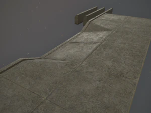 फुटपाथ सेट 2 मॉड्यूलर लो पॉली रंग विकल्प 3D मॉडल