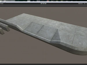 फुटपाथ सेट 2 मॉड्यूलर लो पॉली रंग विकल्प 3D मॉडल