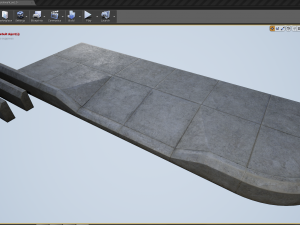 sidewalk set 2 modular low poly color options Modelo 3D