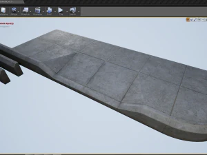 फुटपाथ सेट 2 मॉड्यूलर लो पॉली रंग विकल्प 3D मॉडल