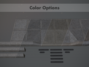 sidewalk set 3 modular low poly color options 3D मॉडल