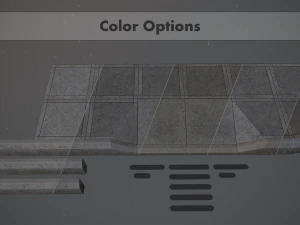 ensemble de trottoirs 3 options de couleurs modulaires low poly Modèle 3D