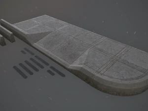 ensemble de trottoirs 3 options de couleurs modulaires low poly Modèle 3D