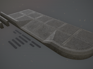 sidewalk set 3 modular low poly color options 3D मॉडल