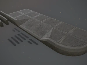 ensemble de trottoirs 3 options de couleurs modulaires low poly Modèle 3D