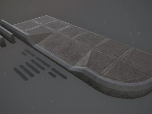 ensemble de trottoirs 3 options de couleurs modulaires low poly Modèle 3D