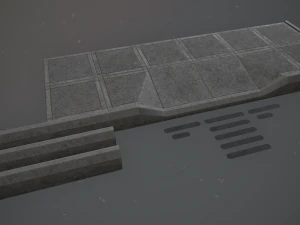 ensemble de trottoirs 3 options de couleurs modulaires low poly Modèle 3D