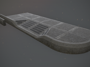 sidewalk set 3 modular low poly color options 3D मॉडल