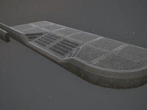 ensemble de trottoirs 3 options de couleurs modulaires low poly Modèle 3D