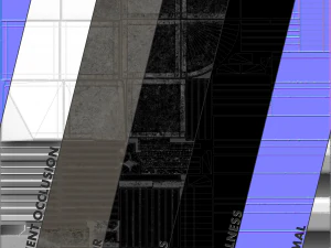 ensemble de trottoirs 3 options de couleurs modulaires low poly Modèle 3D