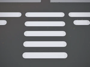 ensemble de trottoirs 3 options de couleurs modulaires low poly Modèle 3D