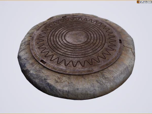 सीवर हैच वी6 लो पॉली लॉड्स 3D मॉडल