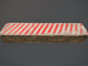 concrete roadblock barrier low poly lods 3Dモデル