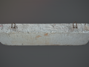 concrete roadblock barrier low poly lods 3Dモデル