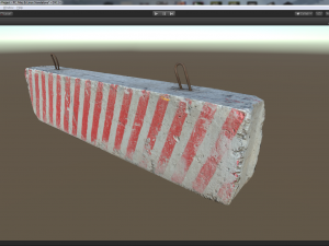 concrete roadblock barrier low poly lods 3Dモデル