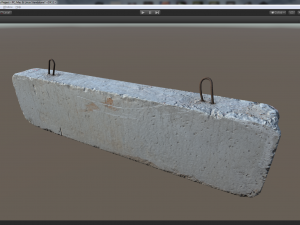 concrete roadblock barrier low poly lods 3Dモデル