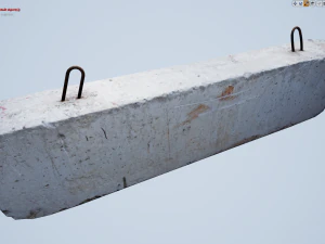 कंक्रीट रोडब्लॉक बैरियर लो पॉली लॉड्स 3D मॉडल