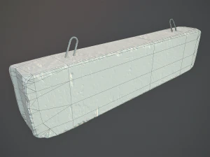 कंक्रीट रोडब्लॉक बैरियर लो पॉली लॉड्स 3D मॉडल