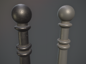 barrier bollard pack 1 v1 five color options low poly lods 3D Model