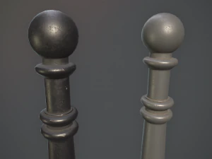 barrier bollard pack 1 v1 five color options low poly lods 3D Model