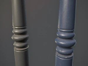 barrier bollard pack 1 v1 five color options low poly lods 3D Model