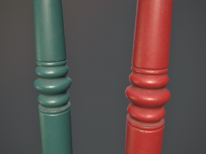 barrier bollard pack 1 v1 five color options low poly lods 3D Model