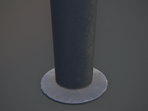 barrier bollard pack 1 v1 five color options low poly lods 3D Model