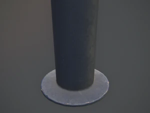 barrier bollard pack 1 v1 five color options low poly lods 3D Model