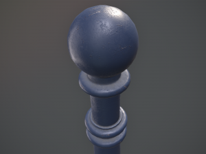 barrier bollard pack 1 v1 five color options low poly lods 3D Model