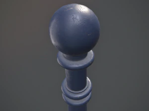 barrier bollard pack 1 v1 five color options low poly lods 3D Model