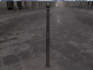 barrier bollard pack 1 v1 five color options low poly lods 3D Model