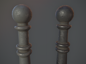 barrier bollard pack 1 v2 five color options low poly lods Modelo 3D