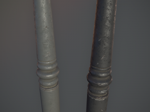 barrier bollard pack 1 v2 five color options low poly lods Modelo 3D