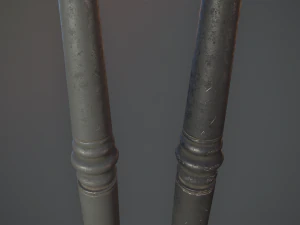 barrier bollard pack 1 v2 five color options low poly lods 3D Model