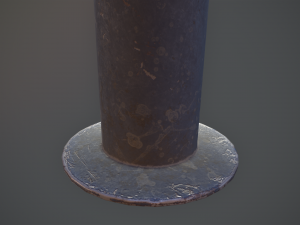 barrier bollard pack 1 v2 five color options low poly lods Modelo 3D