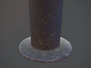 barrier bollard pack 1 v2 five color options low poly lods 3D Model