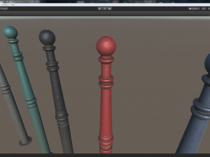 barrier bollard pack 1 v2 five color options low poly lods Modelo 3D